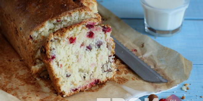 Рецепт Кекса с клюквой и орехами