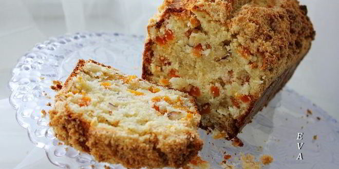 Рецепт Кекса с курагой и штрайзелем