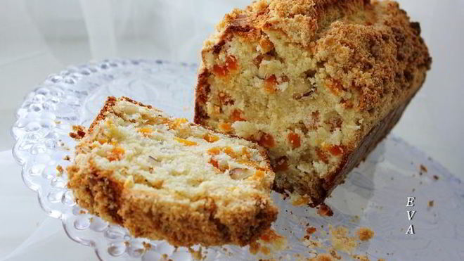 Рецепт Кекса с курагой и штрайзелем