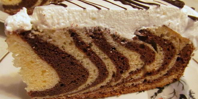 Рецепт Кекса Зебра на сметане