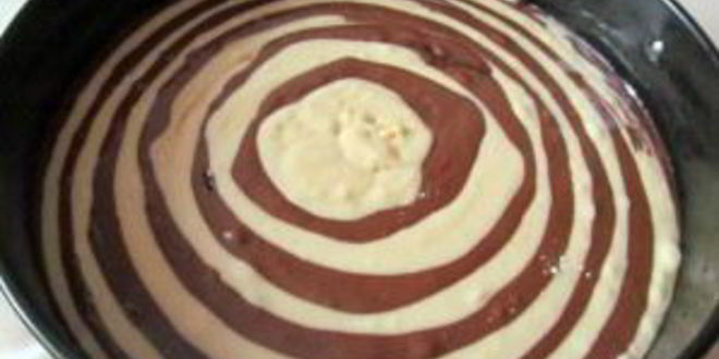 Рецепт кекса зебра на сметане