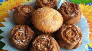 Рецепт Кексиков на кефире в формочках