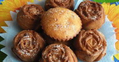 Рецепт Кексиков на кефире в формочках