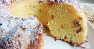 Рецепт Творожного кекса с изюмом в духовке