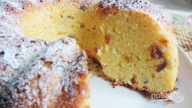 Рецепт творожного кекса с изюмом в духовке