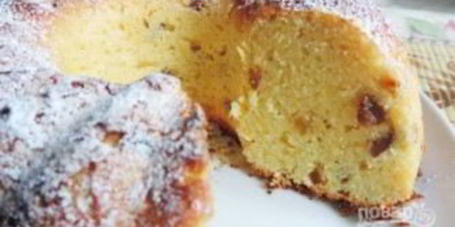 Рецепт творожного кекса с изюмом в духовке