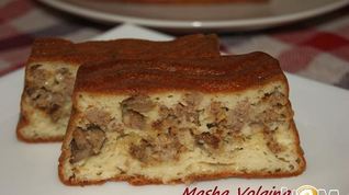 Рецепт Заливного кекса с фаршем и грибами