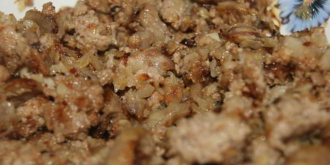 Рецепт заливного кекса с фаршем и грибами