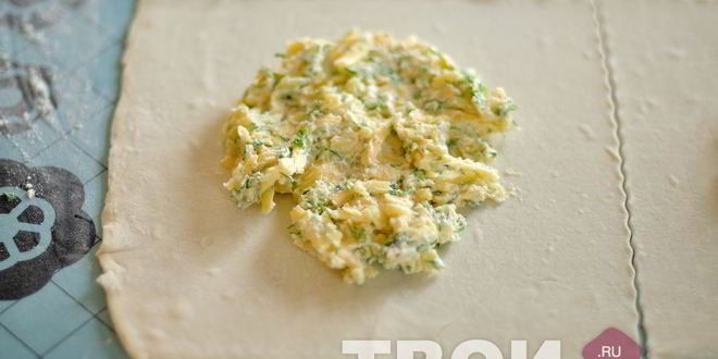 Рецепт хачапури из слоеного теста