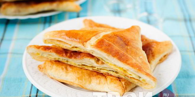 Рецепт хачапури из слоеного теста