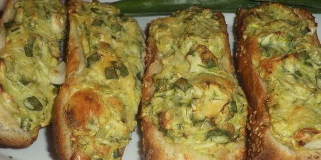 Рецепт Багета с кабачково-сырной начинкой