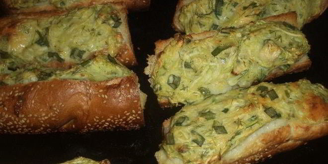 Рецепт багета с кабачково-сырной начинкой