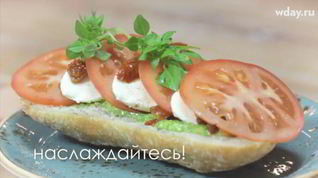 Рецепт Чиабатты с соусом песто, моцареллой и томатами