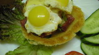 Рецепт Хлебных корзиночек к завтраку