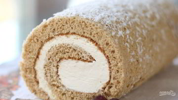 Рецепт Кокосово-медового рулет