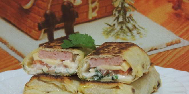 Рецепт Горячего лаваша с начинкой