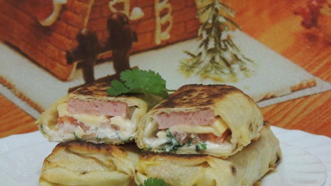 Рецепт горячего лаваша с начинкой