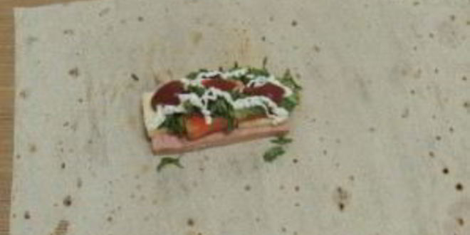 Рецепт горячего лаваша с начинкой