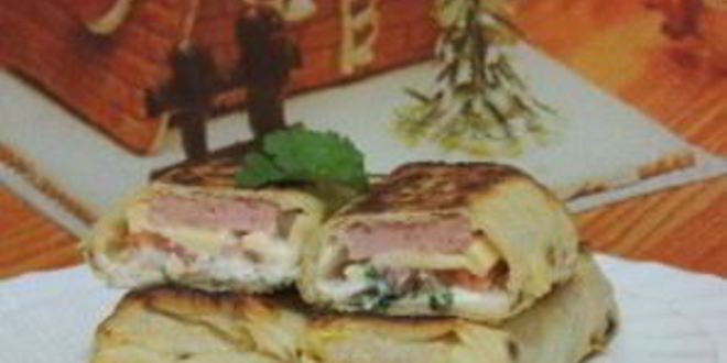 Рецепт горячего лаваша с начинкой