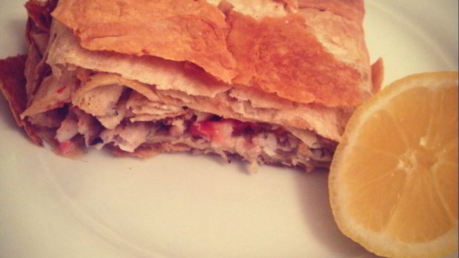 Рецепт конгрио, запеченная в лаваше