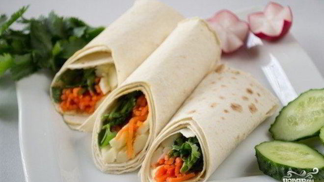 Рецепт лаваша с кальмарами