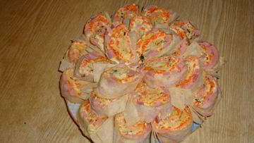 Рецепт Лаваша с корейской морковкой и ветчиной