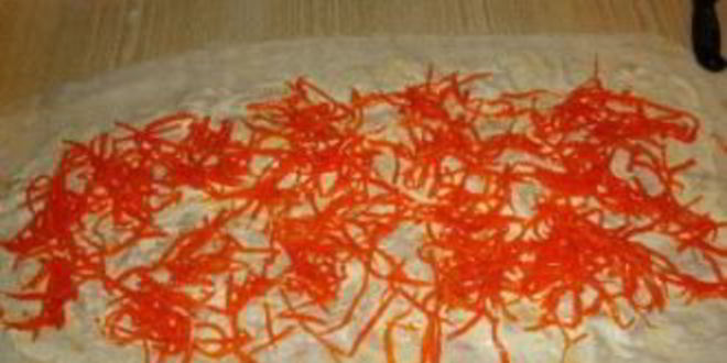 Рецепт лаваша с корейской морковкой и ветчиной