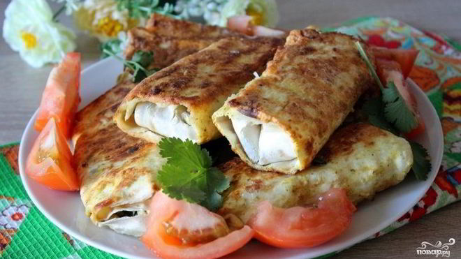 Рецепт лаваша с луком и яйцом