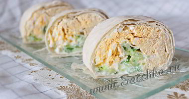 Рецепт Лаваша с рыбным паштетом