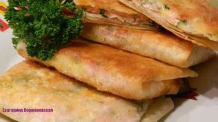 Рецепт Лаваша с ветчиной, сыром и зеленью