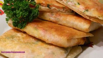 Рецепт Лаваша с ветчиной, сыром и зеленью