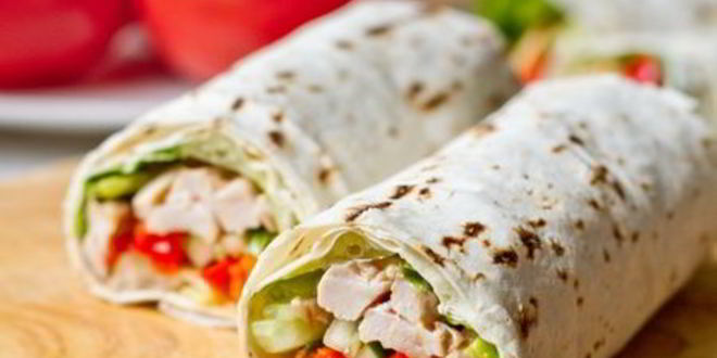 Рецепт ролла из лаваша с курицей и овощами