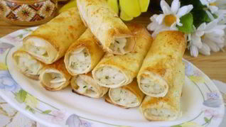 Рецепт Трубочек из лаваша, запеченные в духовке