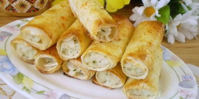 Рецепт Трубочек из лаваша, запеченные в духовке