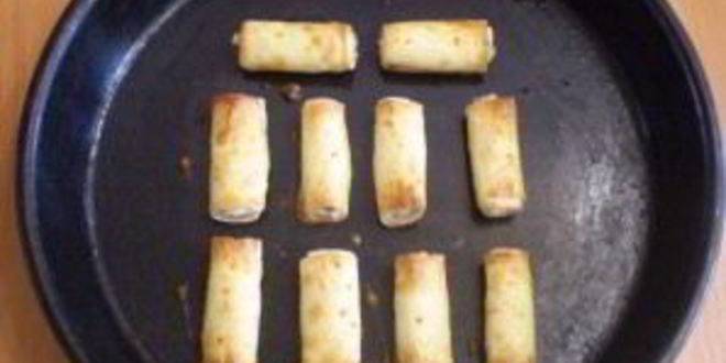 Рецепт трубочек из лаваша, запеченные в духовке