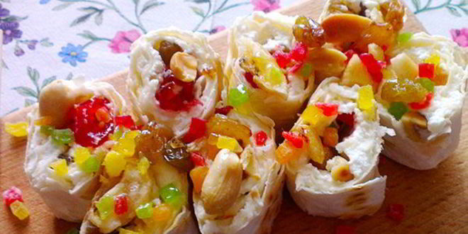 Рецепт творожных рулетиков с лавашом