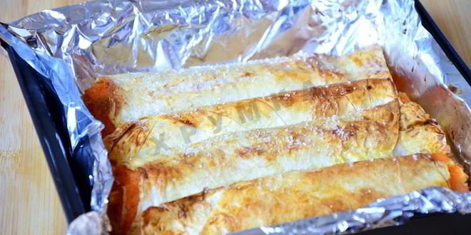 Рецепт вертутов с тыквой из лаваша