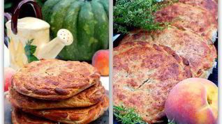 Рецепт Фокаччи из гречневой муки с персиками