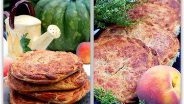 Рецепт Фокаччи из гречневой муки с персиками