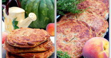 Рецепт Фокаччи из гречневой муки с персиками