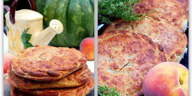 Рецепт Фокаччи из гречневой муки с персиками