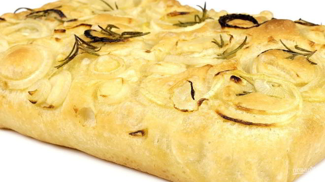 Рецепт фокаччи с луком на дрожжевом тесте