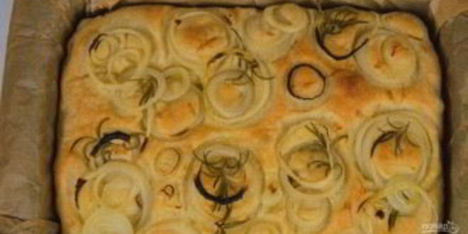 Рецепт фокаччи с луком на дрожжевом тесте