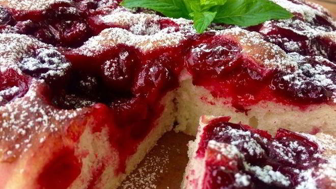 Рецепт фокаччи с вишней