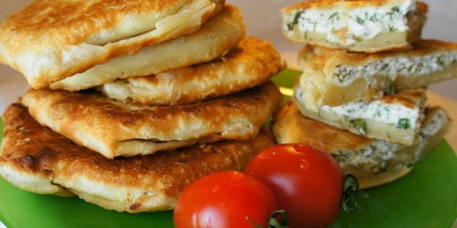 Рецепт Лепешек на кефире с начинкой