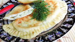 Рецепт Лепешек на простокваше Весенние с творогом и зеленью