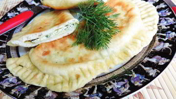 Рецепт Лепешек на простокваше Весенние с творогом и зеленью