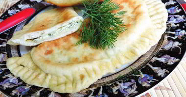 Рецепт Лепешек на простокваше Весенние с творогом и зеленью