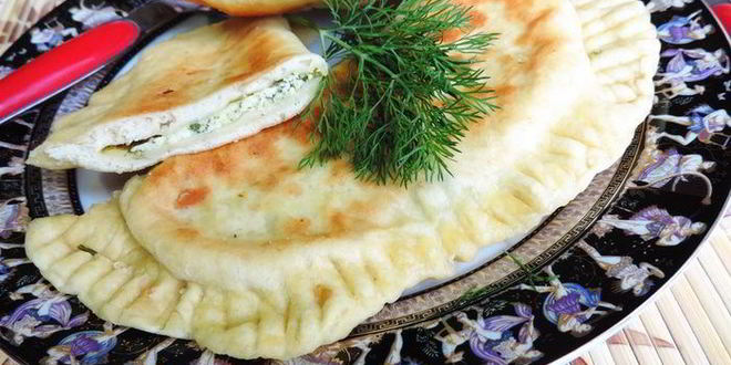 Рецепт Лепешек на простокваше Весенние с творогом и зеленью