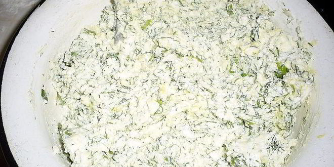 Рецепт лепешек на простокваше весенние с творогом и зеленью